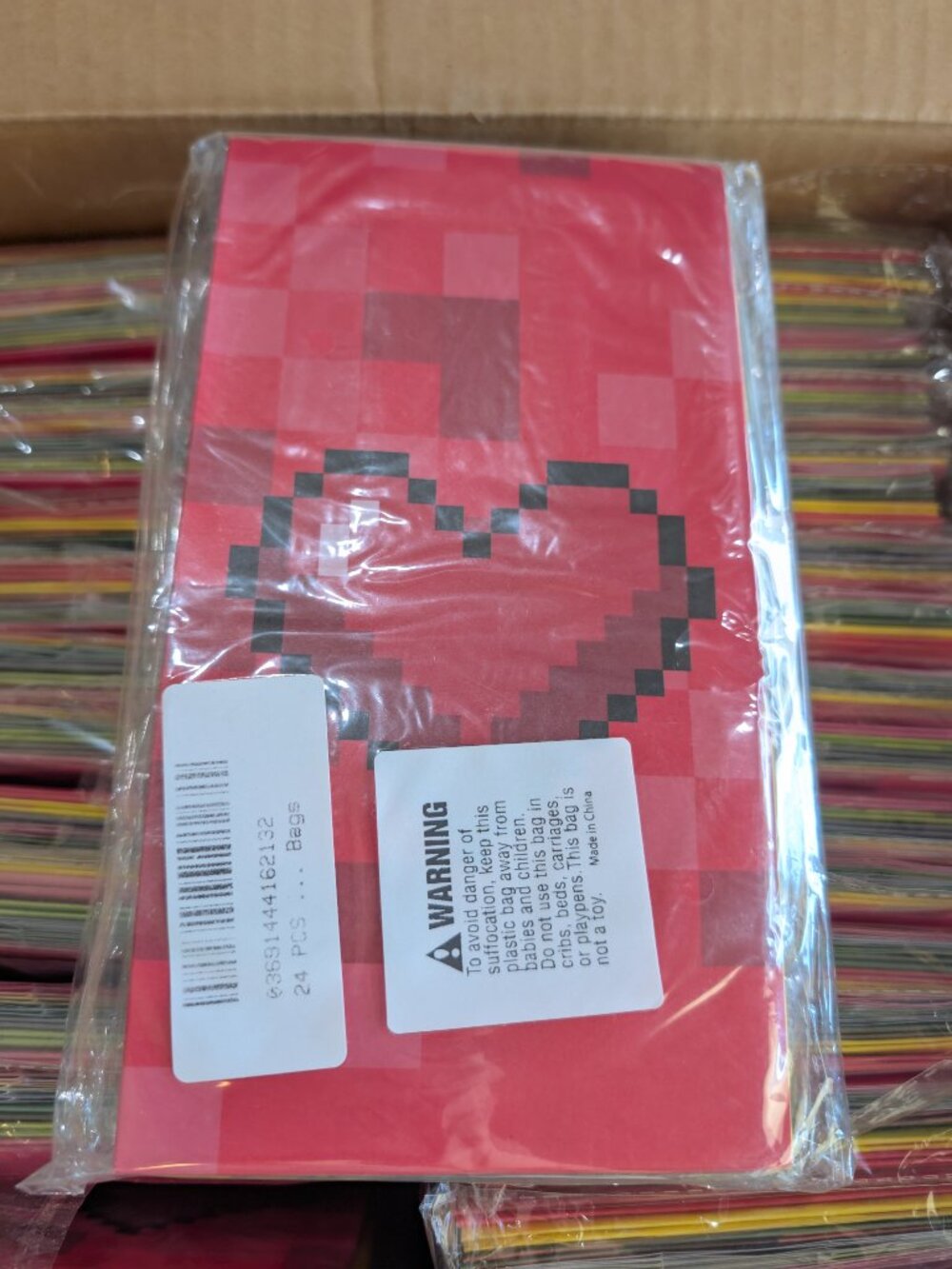 24 Pc Pixel Gamer Favor Bags w/ 2 Sticker Sheets | Gaming Party Goodie Bags NEW